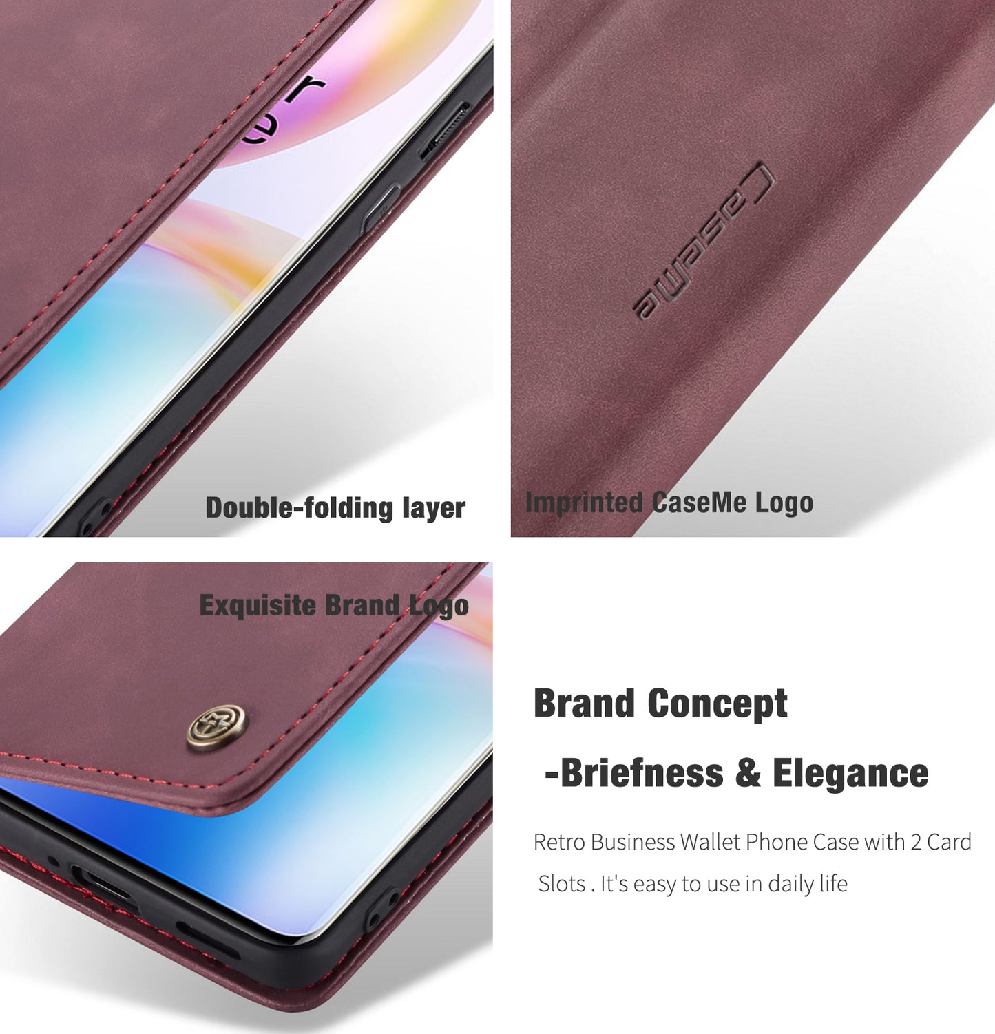 CASEME 013 Series Auto-absorbed Leather Protection Case for OnePlus 8 Pro