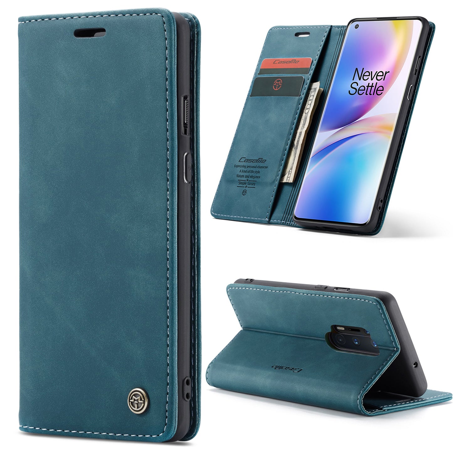 CASEME 013 Series Auto-absorbed Leather Protection Case for OnePlus 8 Pro