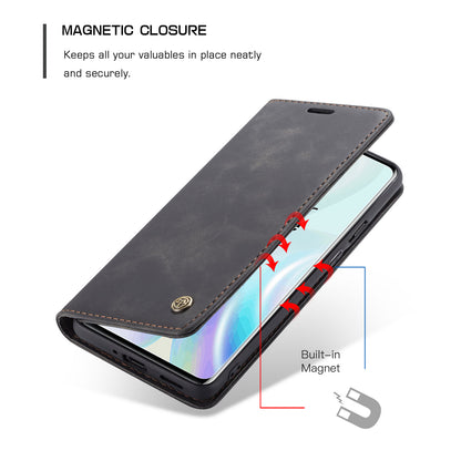 CASEME 013 Series Auto-absorbed Leather Wallet Shell for OnePlus 8