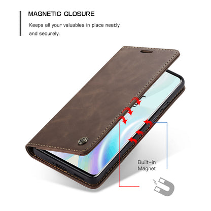 CASEME 013 Series Auto-absorbed Leather Wallet Shell for OnePlus 8