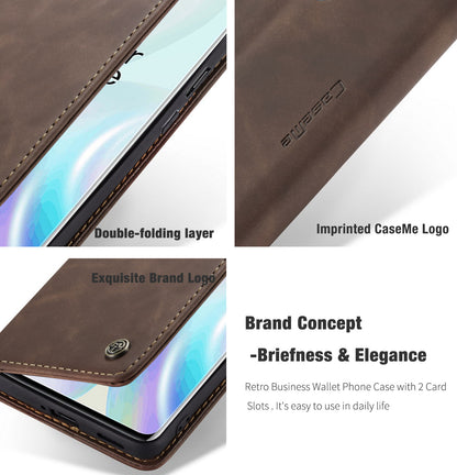 CASEME 013 Series Auto-absorbed Leather Wallet Shell for OnePlus 8