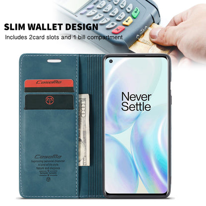 CASEME 013 Series Auto-absorbed Leather Wallet Shell for OnePlus 8