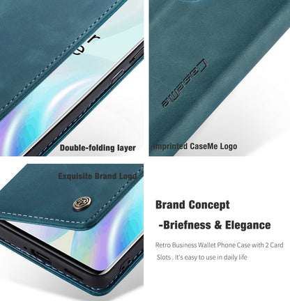 CASEME 013 Series Auto-absorbed Leather Wallet Shell for OnePlus 8