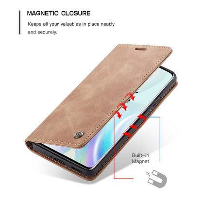 CASEME 013 Series Auto-absorbed Leather Wallet Shell for OnePlus 8