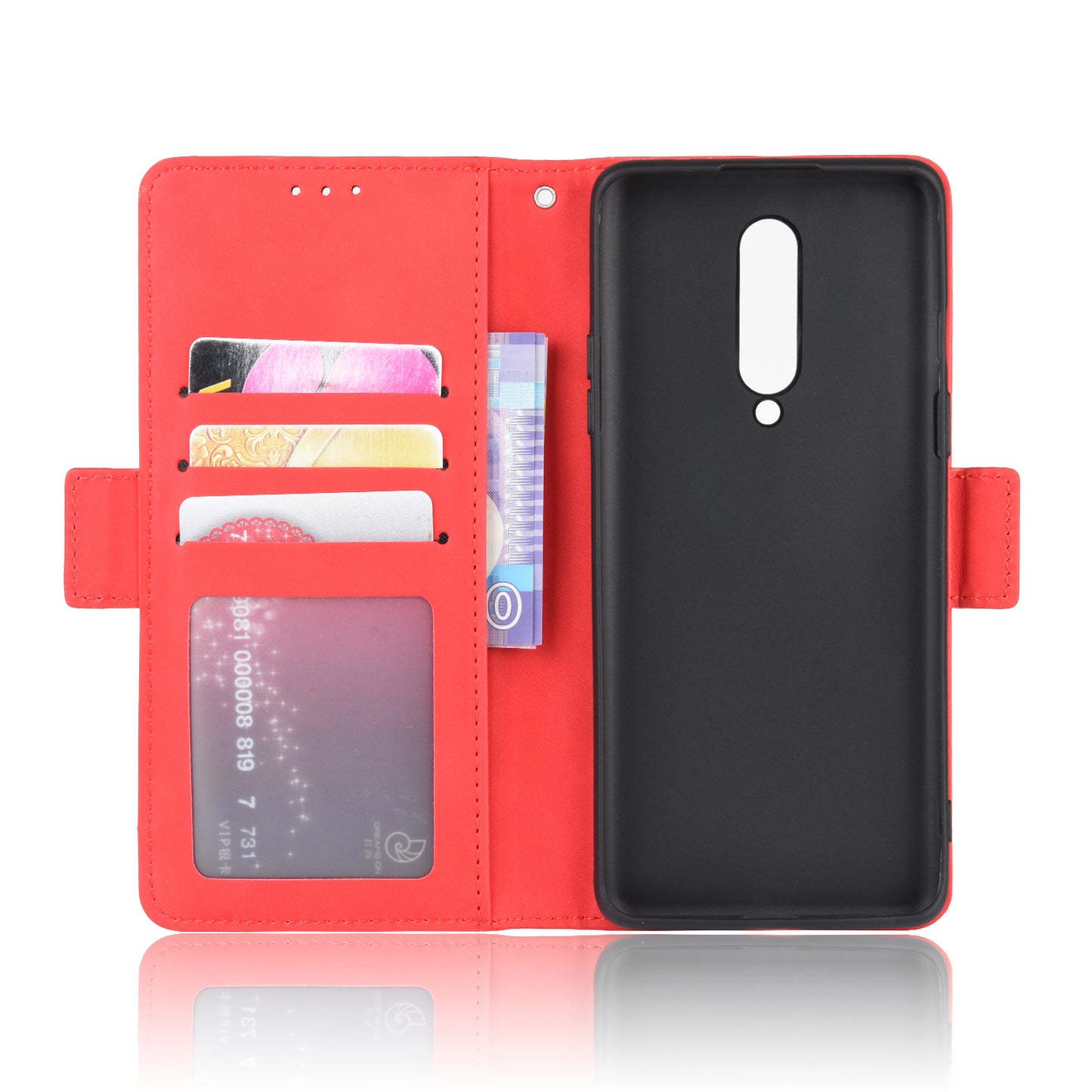 PU Leather Stand Wallet Phone Casing with Multiple Card Slots for OnePlus 8