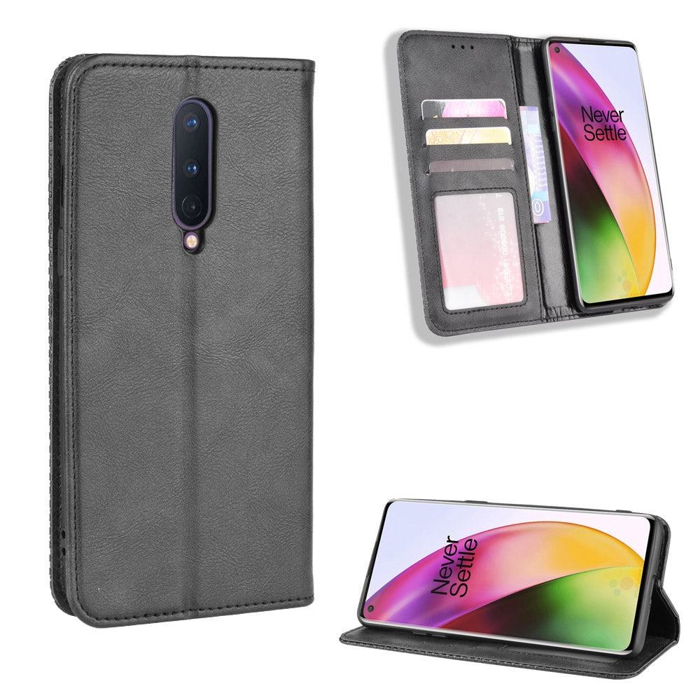 Vintage Style Leather Wallet Case for OnePlus 8