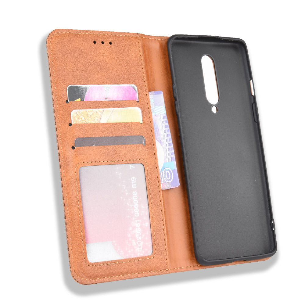 Vintage Style Leather Wallet Case for OnePlus 8