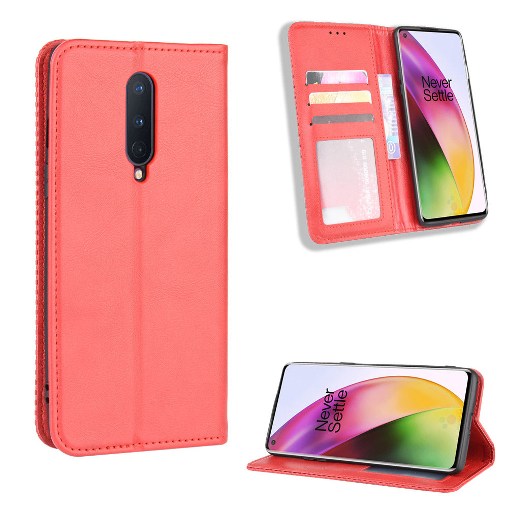 Vintage Style Leather Wallet Case for OnePlus 8