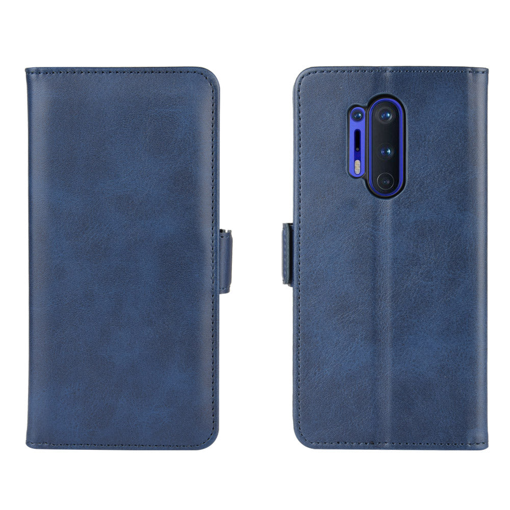 Double Clasp Flip Leather Wallet Stand Phone Case Cover for OnePlus 8 Pro