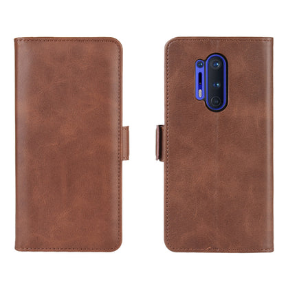 Double Clasp Flip Leather Wallet Stand Phone Case Cover for OnePlus 8 Pro