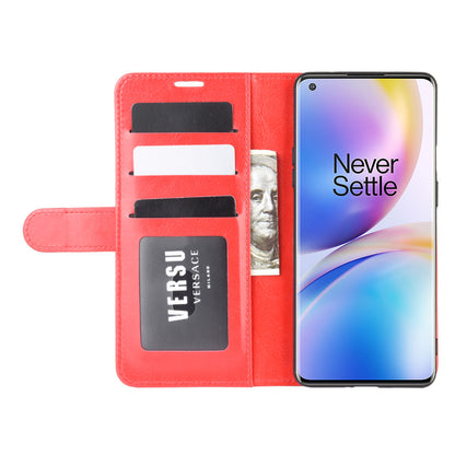 Crazy Horse Wallet Leather Stand Case for OnePlus 8 Pro