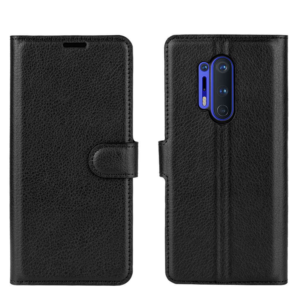 Litchi Skin Magnetic Leather Stand Case for OnePlus 8 Pro