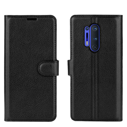 Litchi Skin Magnetic Leather Stand Case for OnePlus 8 Pro