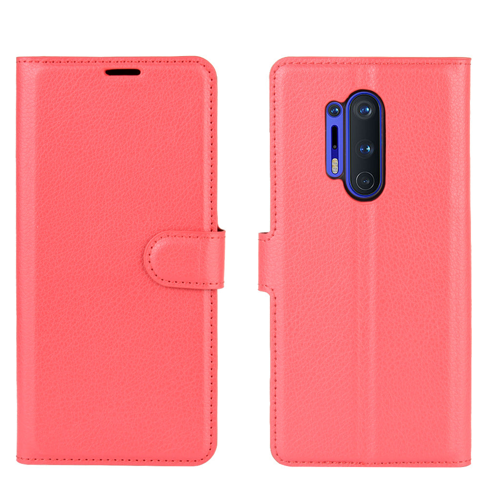 Litchi Skin Magnetic Leather Stand Case for OnePlus 8 Pro