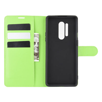 Litchi Skin Magnetic Leather Stand Case for OnePlus 8 Pro