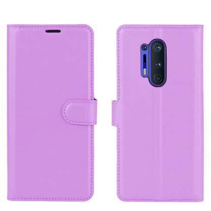 Litchi Skin Magnetic Leather Stand Case for OnePlus 8 Pro