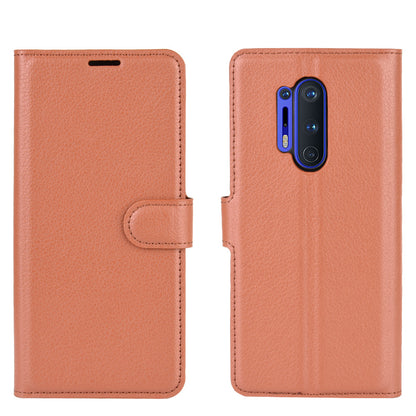 Litchi Skin Magnetic Leather Stand Case for OnePlus 8 Pro