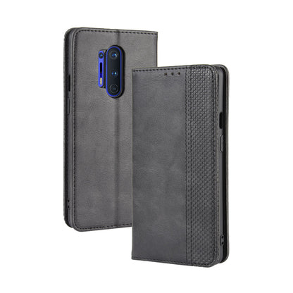 For OnePlus 8 Pro Vintage Auto-absorbed Leather Wallet Case with Stand