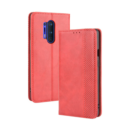 For OnePlus 8 Pro Vintage Auto-absorbed Leather Wallet Case with Stand