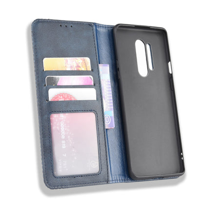 For OnePlus 8 Pro Vintage Auto-absorbed Leather Wallet Case with Stand