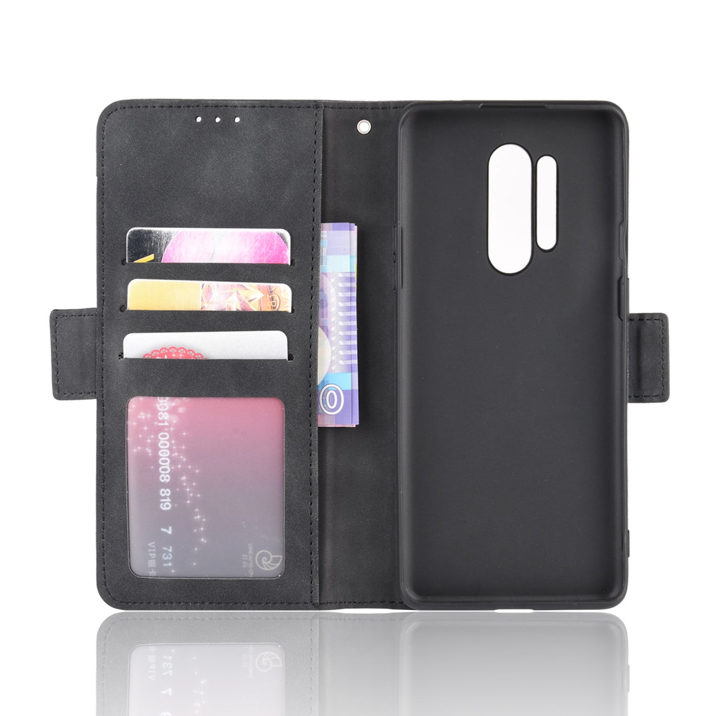 Multiple Card Slots Leather Wallet Phone Cover for OnePlus 8 Pro