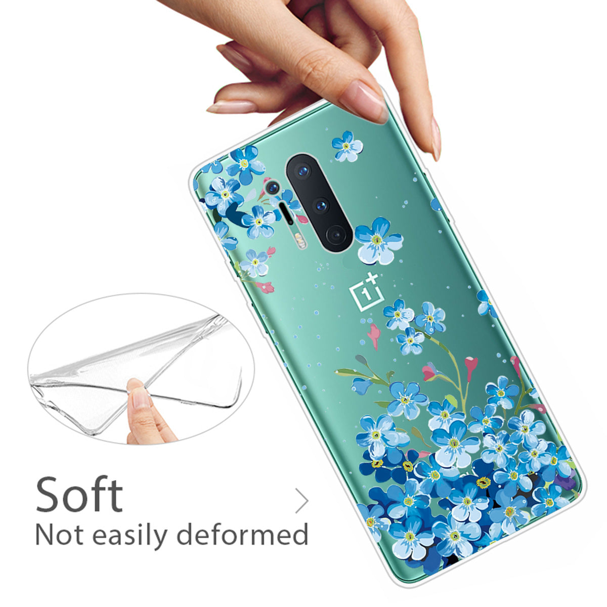 Pattern Printing TPU Soft Phone Back Shell for OnePlus 8 Pro