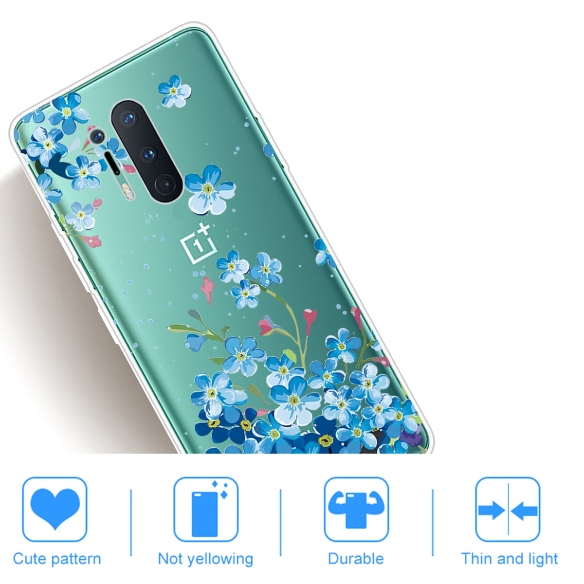 Pattern Printing TPU Soft Phone Back Shell for OnePlus 8 Pro