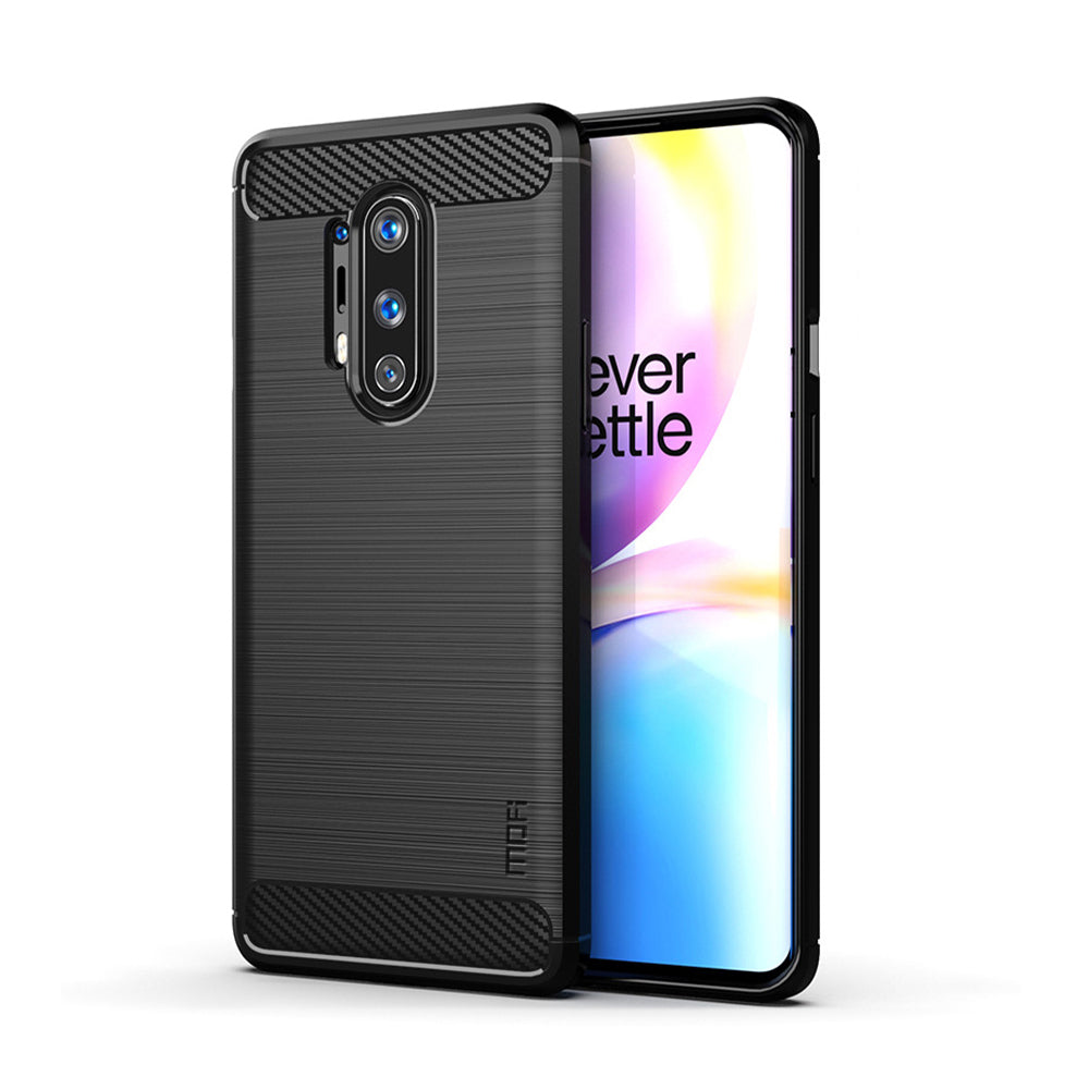 MOFI Carbon Fiber Brushed TPU Protection Cover for OnePlus 8 Pro