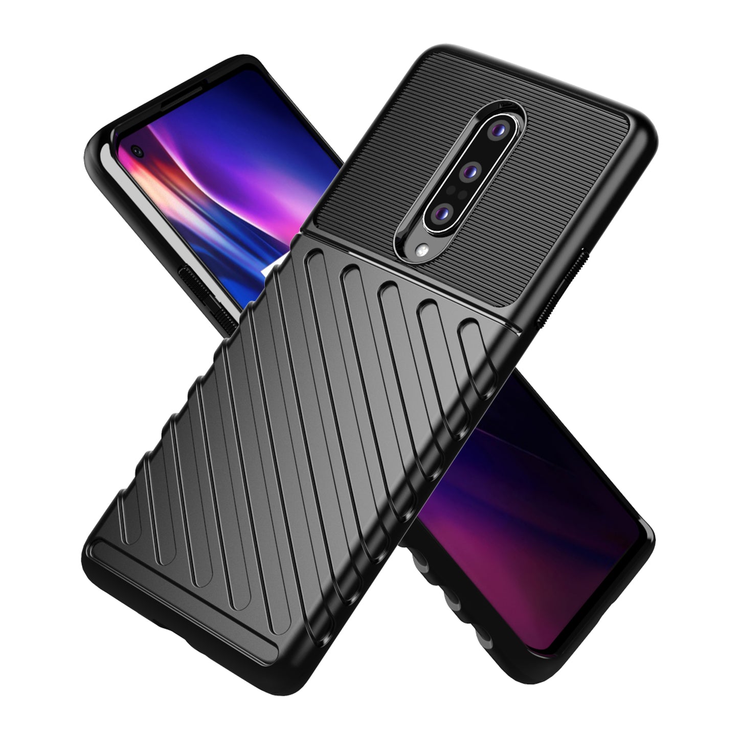 Twill Surface Soft TPU Phone Cover Case for OnePlus 8