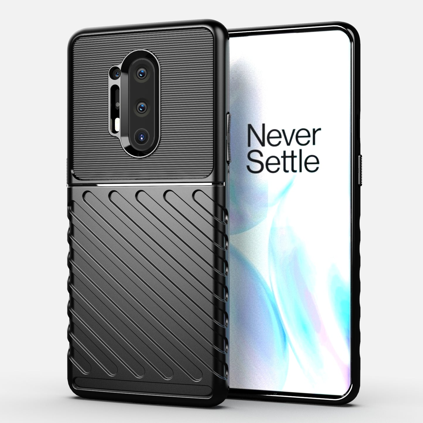 Thunder Series Twill Texture Soft TPU Phone Case for OnePlus 8 Pro