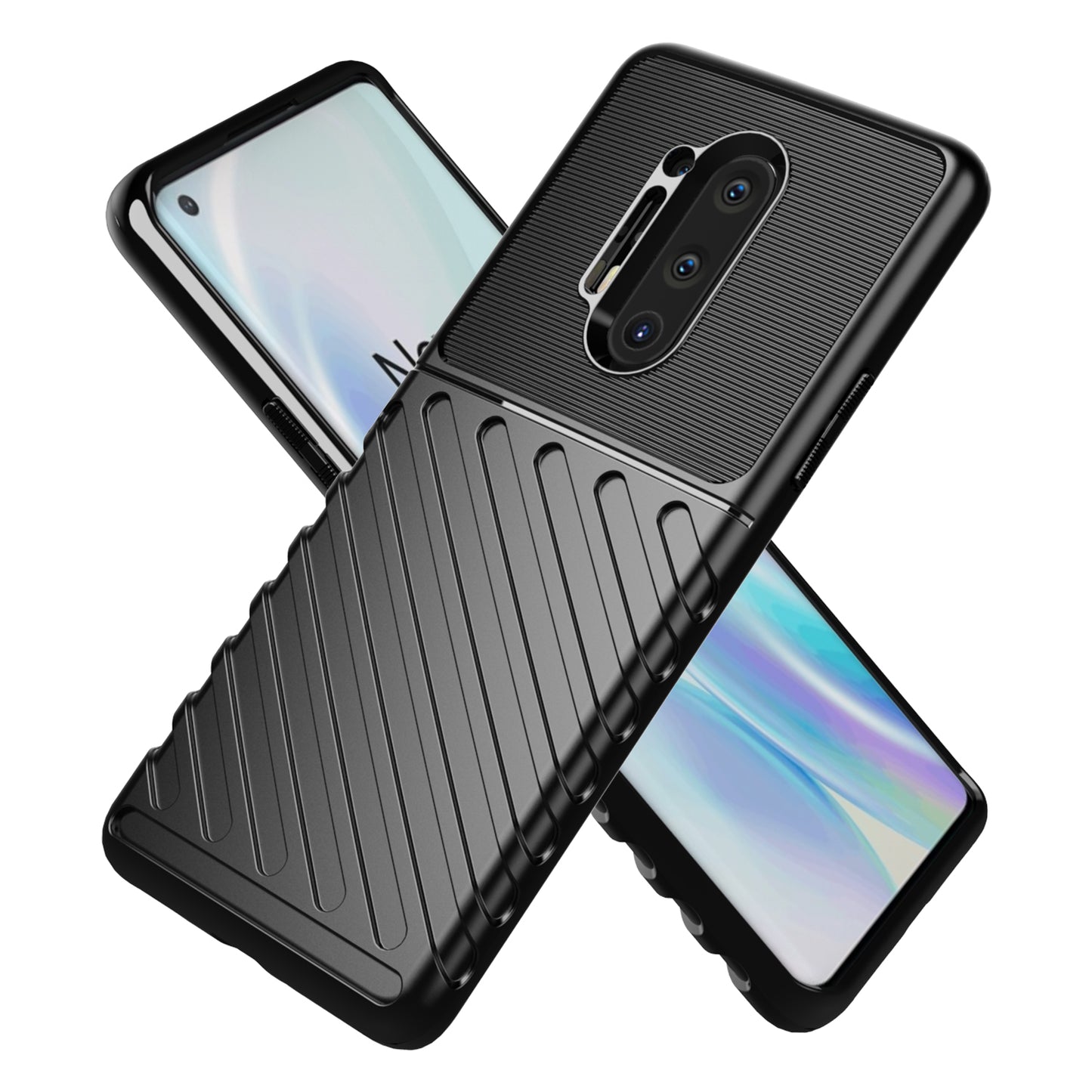 Thunder Series Twill Texture Soft TPU Phone Case for OnePlus 8 Pro