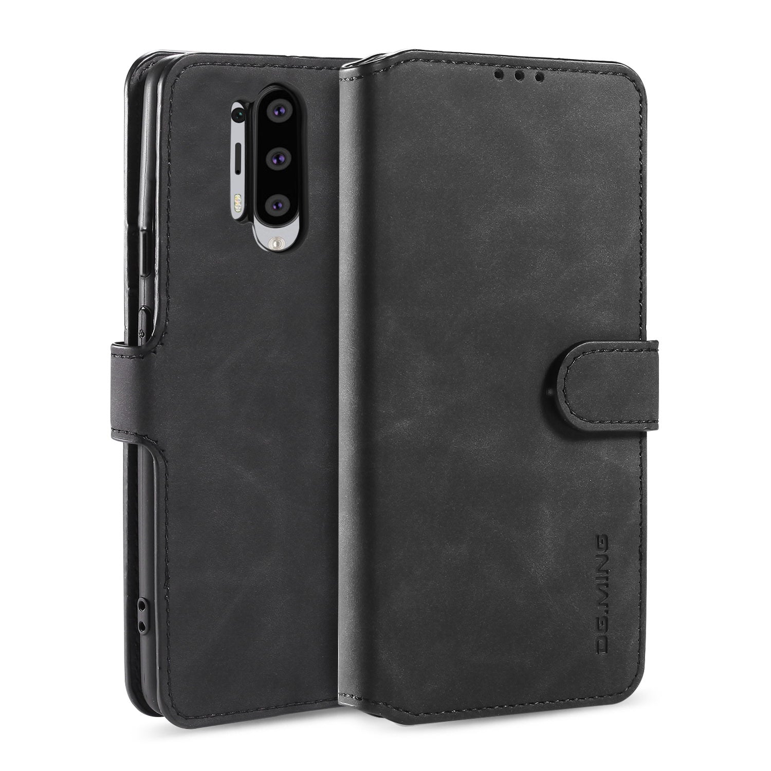 DG.MING Retro Style Leather Cover Wallet Stand Protective Shell Case for OnePlus 8 Pro