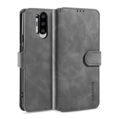 DG.MING Retro Style Leather Cover Wallet Stand Protective Shell Case for OnePlus 8 Pro