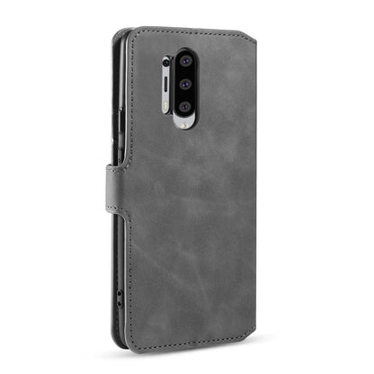 DG.MING Retro Style Leather Cover Wallet Stand Protective Shell Case for OnePlus 8 Pro