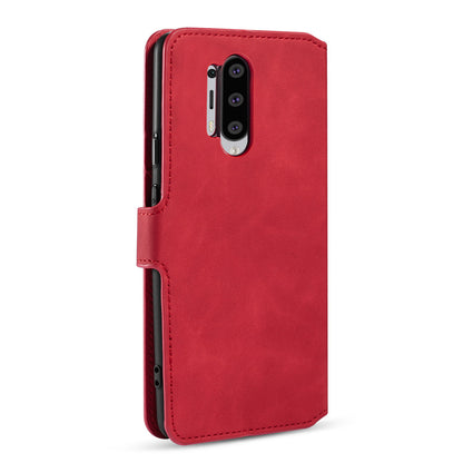 DG.MING Retro Style Leather Cover Wallet Stand Protective Shell Case for OnePlus 8 Pro