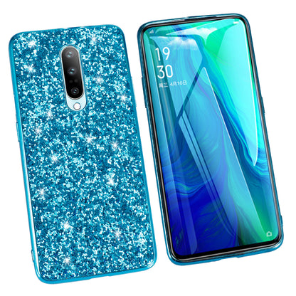 Glittering Sequins Plated TPU Frame + PC Protective Case for OnePlus 8