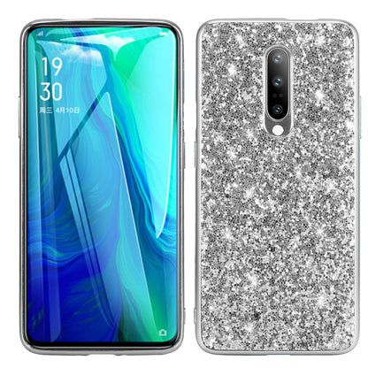 Glittering Sequins Plated TPU Frame + PC Protective Case for OnePlus 8