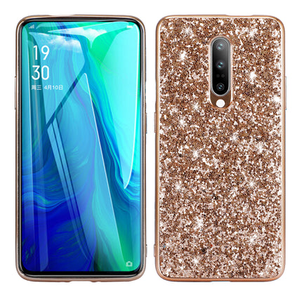 Glittering Sequins Plated TPU Frame + PC Protective Case for OnePlus 8