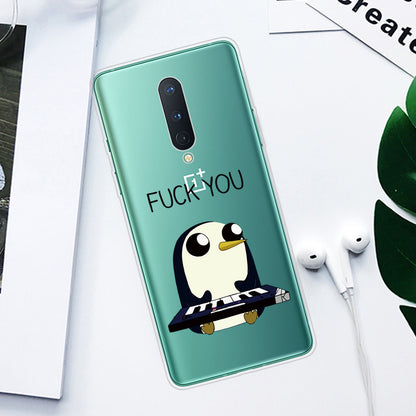 Pattern Printing Clear TPU Soft Phone Back Shell for OnePlus 8