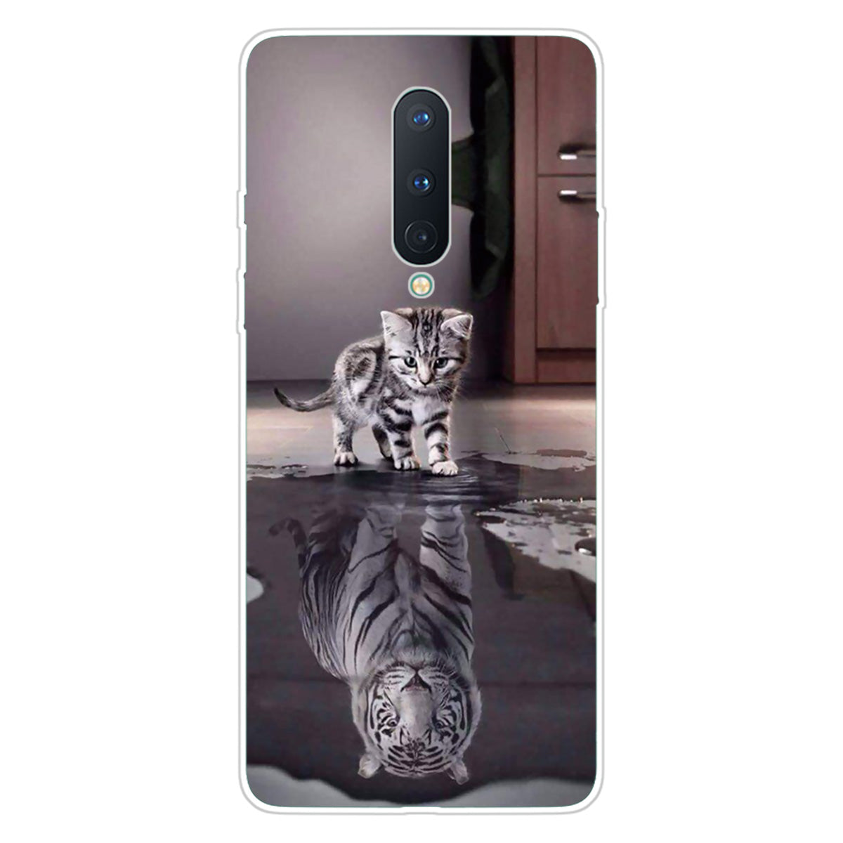 Pattern Printing Clear TPU Soft Phone Back Shell for OnePlus 8