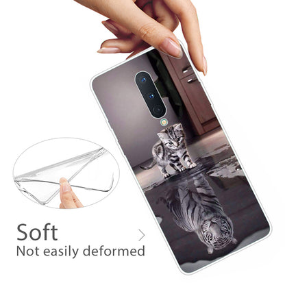 Pattern Printing Clear TPU Soft Phone Back Shell for OnePlus 8