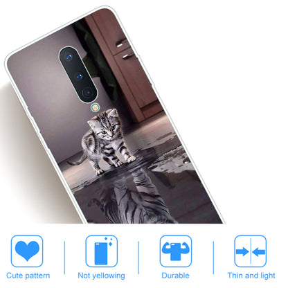 Pattern Printing Clear TPU Soft Phone Back Shell for OnePlus 8