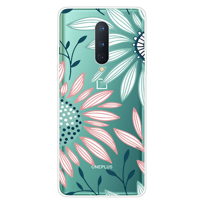 Pattern Printing Clear TPU Soft Phone Back Shell for OnePlus 8