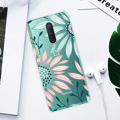 Pattern Printing Clear TPU Soft Phone Back Shell for OnePlus 8