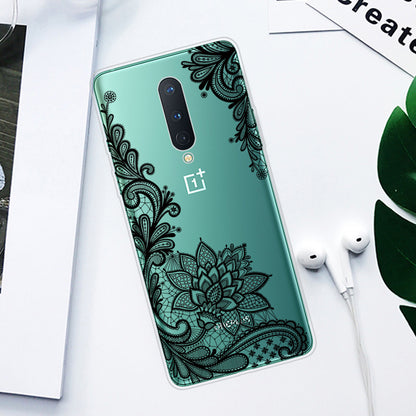 Pattern Printing Clear TPU Soft Phone Back Shell for OnePlus 8