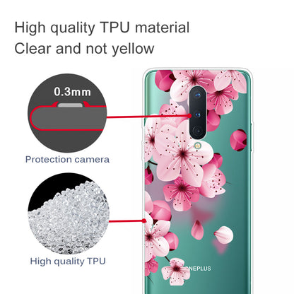 Pattern Printing Clear TPU Soft Phone Back Shell for OnePlus 8