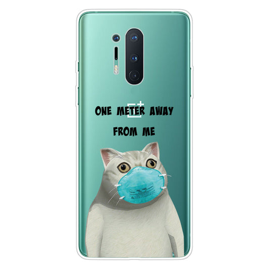 Pattern Printing Clear TPU Soft Phone Back Shell for OnePlus 8 Pro