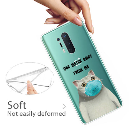 Pattern Printing Clear TPU Soft Phone Back Shell for OnePlus 8 Pro