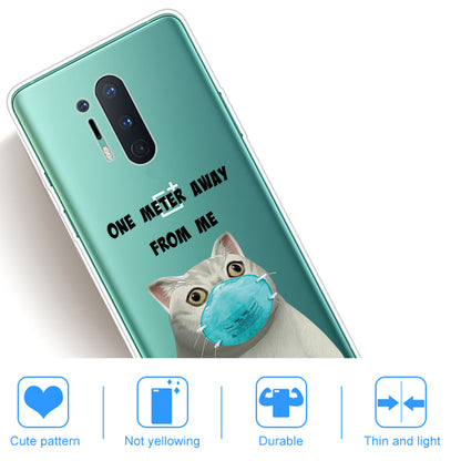 Pattern Printing Clear TPU Soft Phone Back Shell for OnePlus 8 Pro