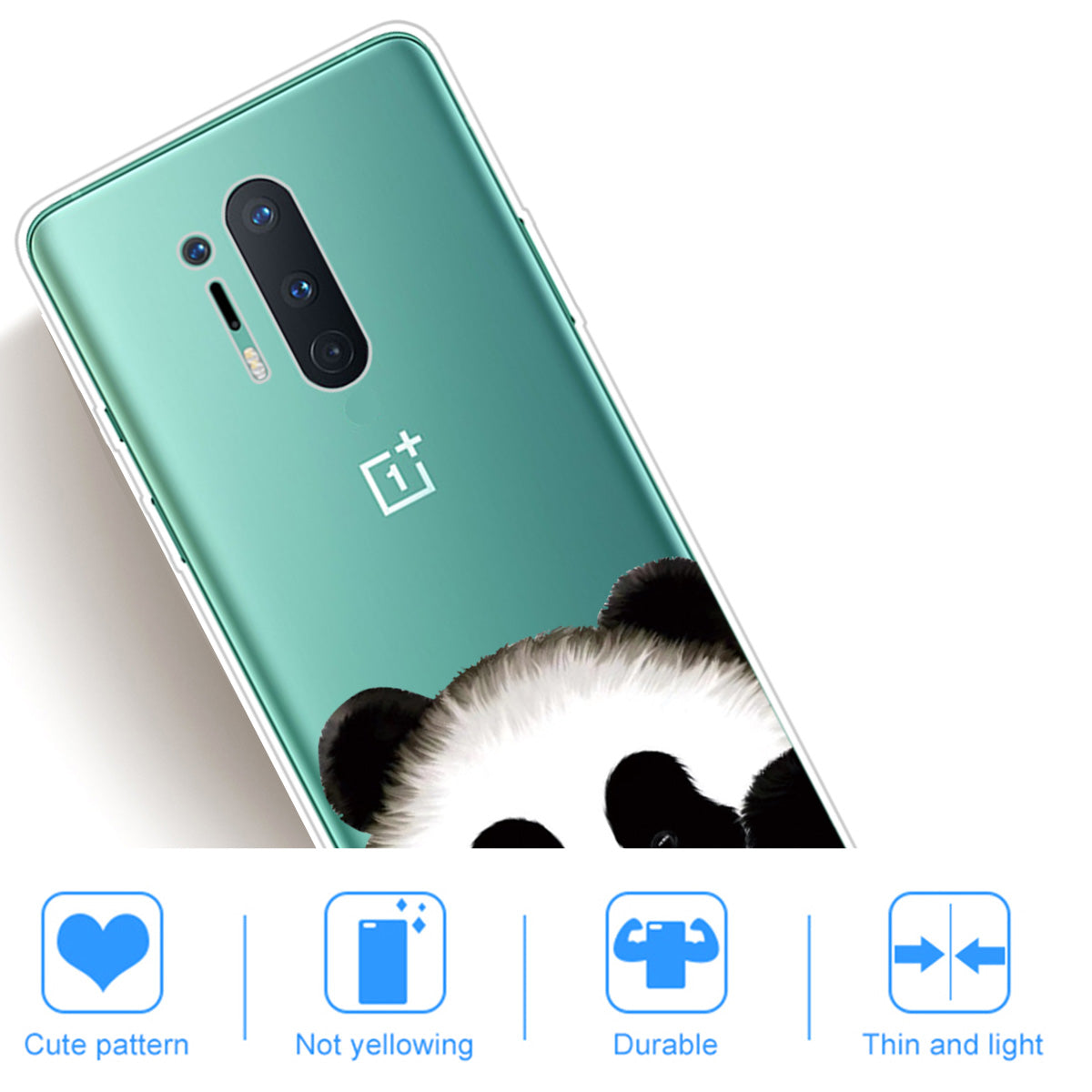 Pattern Printing Clear TPU Soft Phone Back Shell for OnePlus 8 Pro